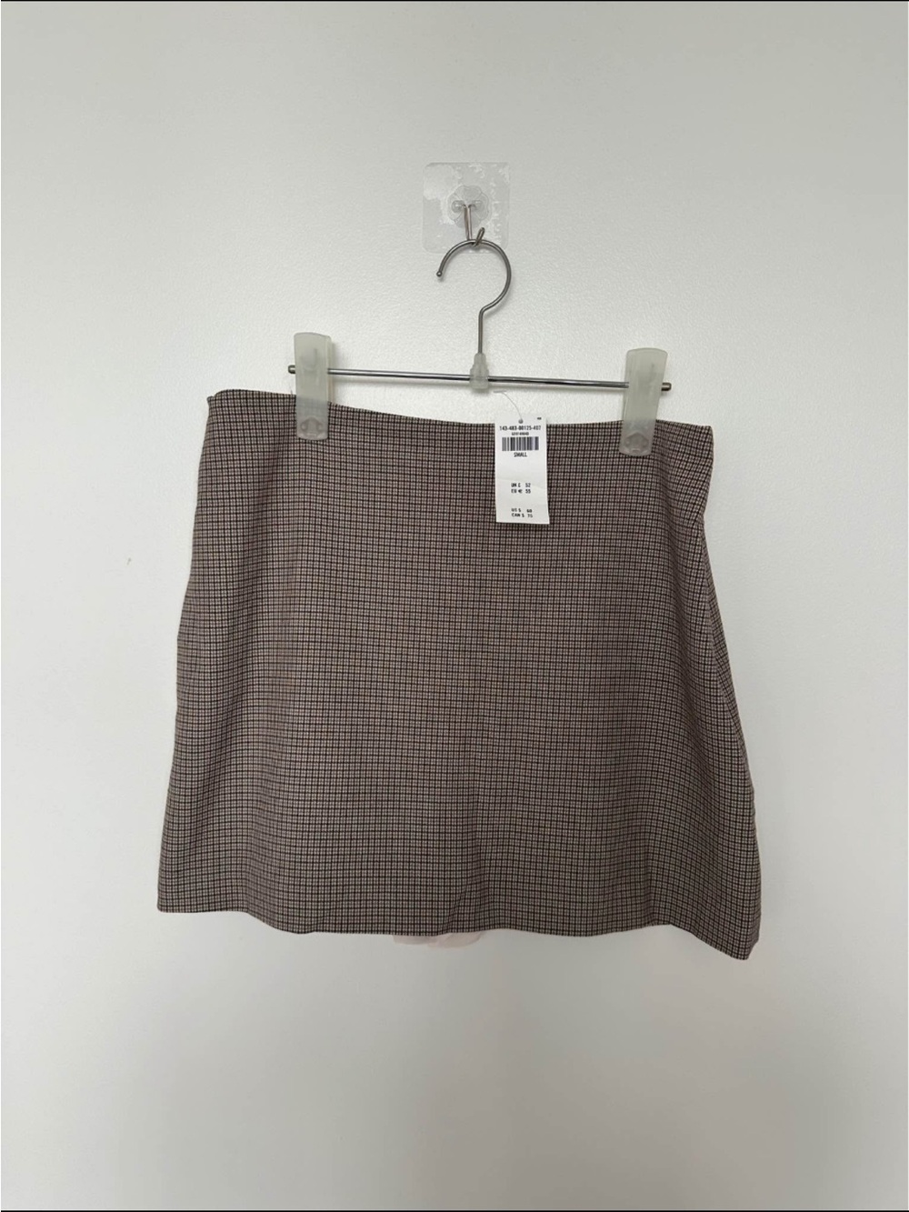 Abercrombie & Fitch Brown Plaid Mini Skort